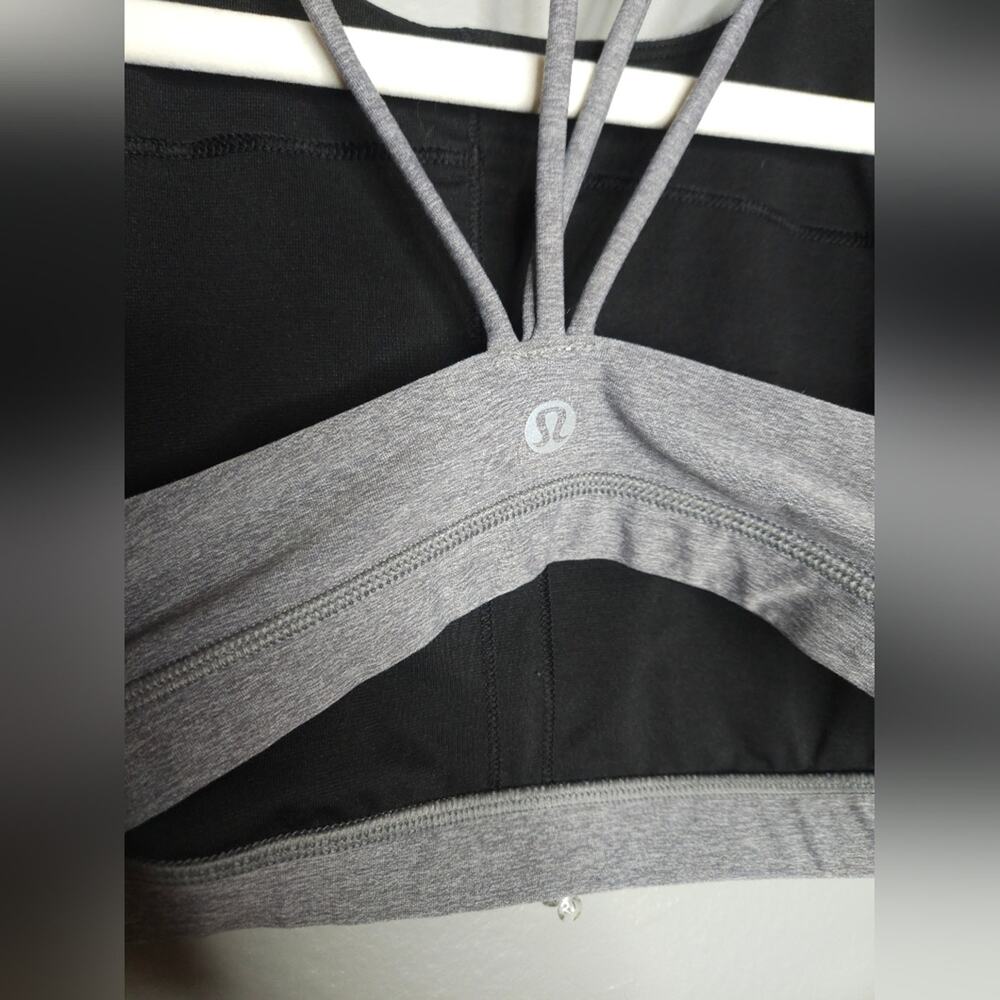 lululemon athletica Grey Strappy Back Sports Bra - Picture 3 of 6